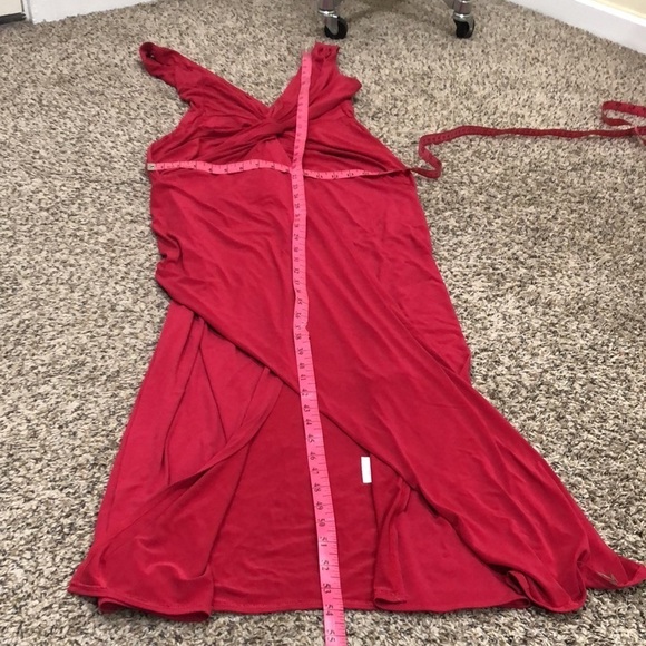 Katie May Leo Gown Maxi Dress Size Large Dark Pink Magenta Grecian Wrap - Picture 13 of 13